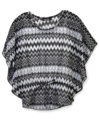 She can add a little flair to any outfit by layering on this dainty dolman-sleeve top from BCX, with a fun print to match her personality. She can add a little flair to any outfit by layering on this dainty dolman-sleeve top from BCX, with a fun print to match her personality.