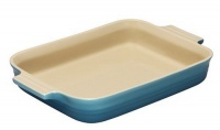 Le Creuset Stoneware 12-1/2-by-9-1/2-Inch Rectangular Baking Dish, Caribbean Le Creuset Stoneware 12-1/2-by-9-1/2-Inch Rectangular Baking Dish, Caribbean