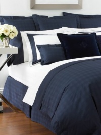 Ralph Lauren Suite Glen Plaid Solid Navy Matelasse Bed Pillow 12 X 16 Ralph Lauren Suite Glen Plaid Solid Navy Matelasse Bed Pillow 12 X 16