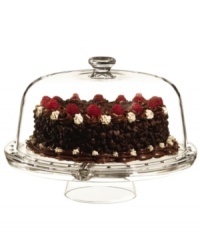 Punch bowl, cake stand, divided tray or dessert plate – this Luigi Bormioli serveware does it all! Reconfigure it regularly, depending on your meal. Clear glass with dotted accents and a dome (or bowl!) make it a most-versatile option for every occasion. Punch bowl, cake stand, divided tray or dessert plate – this Luigi Bormioli serveware does it all! Reconfigure it regularly, depending on your meal. Clear glass with dotted accents and a dome (or bowl!) make it a most-versatile option for every occasion.