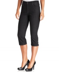 Not Your Daughter's Jeans offers the slimming effects you love in a chic capri style with the Justina. Rhinestones at the hem add an extra touch of sparkle, too! Not Your Daughter's Jeans offers the slimming effects you love in a chic capri style with the Justina. Rhinestones at the hem add an extra touch of sparkle, too!