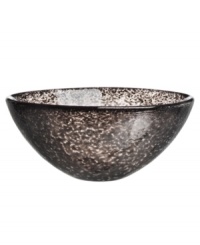 Speckled with black, the Tellus crystal bowl makes a brilliant centerpiece for the dining room or coffee table. Its minimalist shape is perfect for holding hard candies or potpourri but looks simply stunning all on its own. Speckled with black, the Tellus crystal bowl makes a brilliant centerpiece for the dining room or coffee table. Its minimalist shape is perfect for holding hard candies or potpourri but looks simply stunning all on its own.