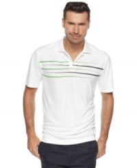Tee time. No matter how many rounds you go, this polo shirt from Izod, featuring moisture management and UPF protection, will keep you in-play all day. Tee time. No matter how many rounds you go, this polo shirt from Izod, featuring moisture management and UPF protection, will keep you in-play all day.