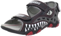 Geox Strike6 Smooth Leather Sandal (Toddler/Little Kid/Big Kid),Black/Red,37 EU/5 M US Big Kid Geox Strike6 Smooth Leather Sandal (Toddler/Little Kid/Big Kid),Black/Red,37 EU/5 M US Big Kid