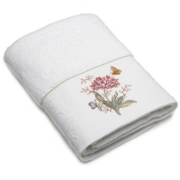 Lenox Butterfly Meadow Rose Flower Fingertip Towel Lenox Butterfly Meadow Rose Flower Fingertip Towel