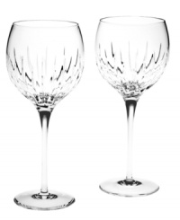 As stylish as their name implies, Soho balloon wine glasses from Reed & Barton make a toast with chic sophistication. Deep vertical cuts accent already-dazzling crystal with striking luxury. As stylish as their name implies, Soho balloon wine glasses from Reed & Barton make a toast with chic sophistication. Deep vertical cuts accent already-dazzling crystal with striking luxury.