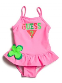 GUESS Logo Swimsuit with Butterfly, PINK (24M) GUESS Logo Swimsuit with Butterfly, PINK (24M)