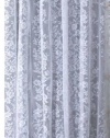 Ricardo Romance Lace Ivory Lace Fabric Shower Curtain with attached valance is 70-inch wide x 72- inch long