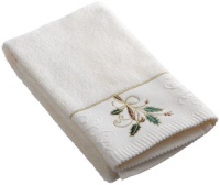 RIBBON & HOLLY EMBROIDERED HAND in Ivory RIBBON & HOLLY EMBROIDERED HAND in Ivory