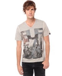 You're proud to live in a city and you show it wearing this Buffalo David Bitton t-shirt. You're proud to live in a city and you show it wearing this Buffalo David Bitton t-shirt.