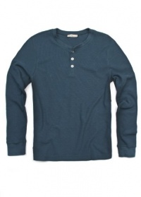 H.E. By Mango Men's Three Button Henley T-Shirt - Richard7