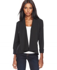 The seductive appeal of lace combined with the structured tailoring of a blazer create a wholly new jacket from INC!