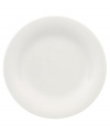 Fresh modern from Villeroy & Boch dinnerware. The dishes in this set are sheer white china in a clean round shape that inspires simply harmonious dining. A soft fluidity and radiant glaze give this salad plate quiet elegance and lasting appeal.