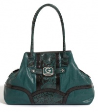 G by GUESS Bessie Snake-Print Trap Tote G by GUESS Bessie Snake-Print Trap Tote