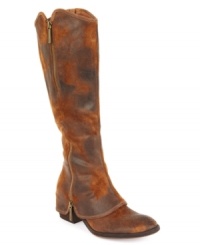 Interesting zipper detail closures on the inner and outer shaft make the Devi2 tall riding boots by Donald Pliner really stand out from the crowd. Interesting zipper detail closures on the inner and outer shaft make the Devi2 tall riding boots by Donald Pliner really stand out from the crowd.
