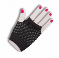 80's Black Short Fishnet Adult Gloves 80's Black Short Fishnet Adult Gloves