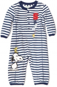 Franco Apparel Baby-Boys Newborn Peanuts Terry Coverall Rompers Set