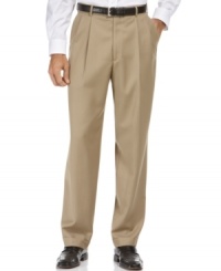 A cool, comfortable complement to any dressed-up look, these timeless dress pants from Club Room add plenty of versatility to your workweek wardrobe. A cool, comfortable complement to any dressed-up look, these timeless dress pants from Club Room add plenty of versatility to your workweek wardrobe.