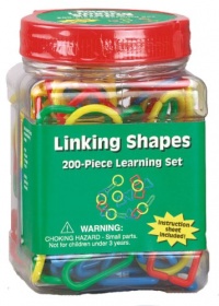 Eureka Tub Of Linking Shapes, 200 Links in 3 3/4 x 5 1/2 x 3 3/4 Tub Eureka Tub Of Linking Shapes, 200 Links in 3 3/4 x 5 1/2 x 3 3/4 Tub