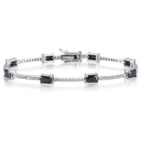 Studio 925 Bradford Black Cubic Zirconia Sterling Silver Bracelet Studio 925 Bradford Black Cubic Zirconia Sterling Silver Bracelet