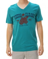 Lucky Brand Men's Taberna Habana Short Sleeve V-Neck Graphic T-Shirt Green Lucky Brand Men's Taberna Habana Short Sleeve V-Neck Graphic T-Shirt Green