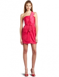 BCBGMAXAZRIA Women's Palais One Shoulder Luxe Satin Dress, Begonia, 6 BCBGMAXAZRIA Women's Palais One Shoulder Luxe Satin Dress, Begonia, 6