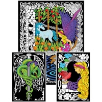 Fairy Unicorn - 23x20 Fuzzy Velvet Coloring Poster Fairy Unicorn - 23x20 Fuzzy Velvet Coloring Poster