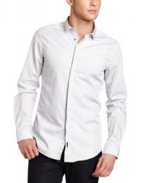 Calvin Klein Sportswear Men's Mixed Media Color Blocked Woven Slim Fit Shirt Calvin Klein Sportswear Men's Mixed Media Color Blocked Woven Slim Fit Shirt