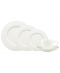 Truly timeless, the graceful Anmut place setting is crafted in the premium bone china of Villeroy & Boch and finished with a pure white glaze for unparalleled versatility. Truly timeless, the graceful Anmut place setting is crafted in the premium bone china of Villeroy & Boch and finished with a pure white glaze for unparalleled versatility.