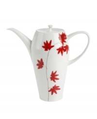 Sprinkle your table with vibrant red flowers with the light and breezy Pure Red coffee pot from Mikasa. The classic shape makes this dinnerware and dishes collection ideal for everyday use while the airy, organic design also makes a festive dinner party set. Sprinkle your table with vibrant red flowers with the light and breezy Pure Red coffee pot from Mikasa. The classic shape makes this dinnerware and dishes collection ideal for everyday use while the airy, organic design also makes a festive dinner party set.