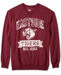 Rev up the tiger in you with this sporty medium weight pullover sweatshirt by Public Universe. Rev up the tiger in you with this sporty medium weight pullover sweatshirt by Public Universe.