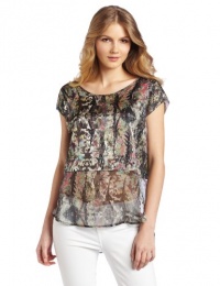 Cluny Women's Fabric Block Shell Cluny Women's Fabric Block Shell