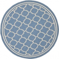 Safavieh Courtyard Collection CY6918-243 Blue and Beige Indoor/Outdoor Round Area Rug, 5-Feet 3-Inch Safavieh Courtyard Collection CY6918-243 Blue and Beige Indoor/Outdoor Round Area Rug, 5-Feet 3-Inch