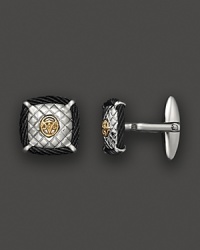 Charriol's quilted nautical cable cufflinks lend timeless polish. Charriol's quilted nautical cable cufflinks lend timeless polish.