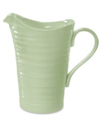 Pour in style! From celebrated chef and food writer, Sophie Conran, comes this artfully designed pitcher. A ribbed texture evokes the charming look of traditional hand thrown pottery. Pour in style! From celebrated chef and food writer, Sophie Conran, comes this artfully designed pitcher. A ribbed texture evokes the charming look of traditional hand thrown pottery.