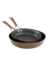 A deep, rich chocolate tone with a superior chocolate tone turns things up in the kitchen, making every meal a mixture of sophistication and ease. Constructed for professional performance with a hard-anodized construction, impact-bonded stainless steel base and dishwasher-safe finish, each skillet quickly becomes an everyday essential in your space. Lifetime warranty. A deep, rich chocolate tone with a superior chocolate tone turns things up in the kitchen, making every meal a mixture of sophistication and ease. Constructed for professional performance with a hard-anodized construction, impact-bonded stainless steel base and dishwasher-safe finish, each skillet quickly becomes an everyday essential in your space. Lifetime warranty.