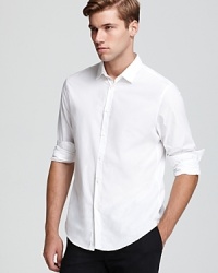 A crisp cotton button-down cleans up your act whether you're behind the desk or enjoying a nice steak dinner on the riverfront. A crisp cotton button-down cleans up your act whether you're behind the desk or enjoying a nice steak dinner on the riverfront.