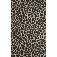 Liora Manne Seville Giraffe Hand Tufted Rug, 8-Feet Round, Black Liora Manne Seville Giraffe Hand Tufted Rug, 8-Feet Round, Black