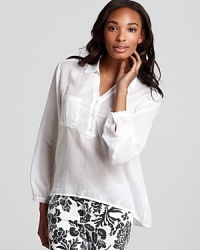 Rendered in lightweight cotton, this AG Adriano Goldschmied blouse is the perfect topper for sunny-season chic. Rendered in lightweight cotton, this AG Adriano Goldschmied blouse is the perfect topper for sunny-season chic.