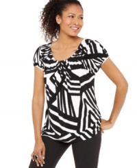 A pintuck pleated collar adds texture to a bold-printed petite top with graphic pop, courtesy of Style&co. At this affordable price, you've got to have it! (Clearance) A pintuck pleated collar adds texture to a bold-printed petite top with graphic pop, courtesy of Style&co. At this affordable price, you've got to have it! (Clearance)