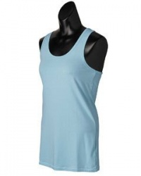 Alo Ladies 5.5 oz. Racerback Bamboo Tank - AQUA/WHITE - XL Alo Ladies 5.5 oz. Racerback Bamboo Tank - AQUA/WHITE - XL