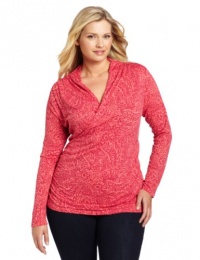 Lucky Brand Women's Plus-Size Paisley Fux Wrap Top