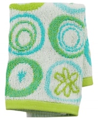 Jazz it up! A bold motif of swirls and florals in a lively palette gives this All That Jazz washcloth a fun and carefree appeal that's full of flair. Jazz it up! A bold motif of swirls and florals in a lively palette gives this All That Jazz washcloth a fun and carefree appeal that's full of flair.