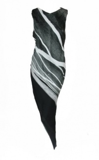 Kimberly Ovitz womens onyx print zachary bias sleeveless dress 4 Kimberly Ovitz womens onyx print zachary bias sleeveless dress 4