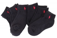 Polo Ralph Lauren boys quarter socks black 6pairs - 8-9.5 (shoe size 13-3) Polo Ralph Lauren boys quarter socks black 6pairs - 8-9.5 (shoe size 13-3)