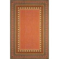 Liora Manne Terrace Collection - Border Terracotta, Size: 7'10 Square Liora Manne Terrace Collection - Border Terracotta, Size: 7'10 Square