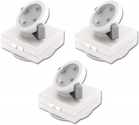Rite Lite LPL743W 4 LED Pivot and Swivel Light, White, 3 Pack, Rite Lite LPL743W 4 LED Pivot and Swivel Light, White, 3 Pack,