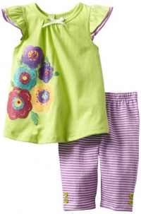 Carter's Watch the Wear Baby-girls Infant 2 Piece Tunic Set With Striped Leggings, Lime, 12 Months Carter's Watch the Wear Baby-girls Infant 2 Piece Tunic Set With Striped Leggings, Lime, 12 Months