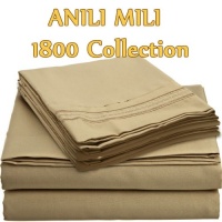 ANILI MILI 1800 Collection Affordable 4 pc Bed Sheet Set - Queen Size, Camel ANILI MILI 1800 Collection Affordable 4 pc Bed Sheet Set - Queen Size, Camel