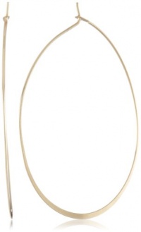 Nine West Brass Hoops Gold-Tone Large Thin Hoop Earrings Nine West Brass Hoops Gold-Tone Large Thin Hoop Earrings